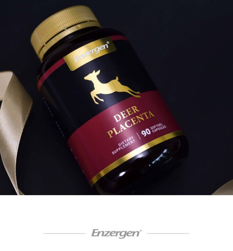 Enzergen Deer Placenta 10000mg supplement for skin health and vitality
