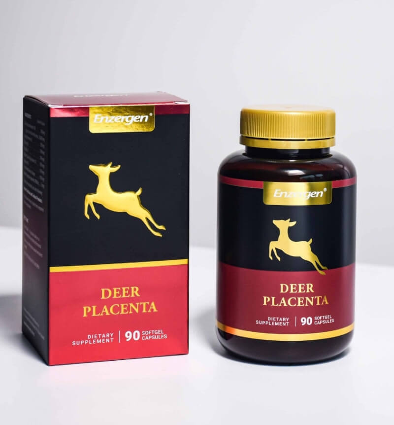 Enzergen Deer Placenta 10000mg supplement for skin health and vitality
