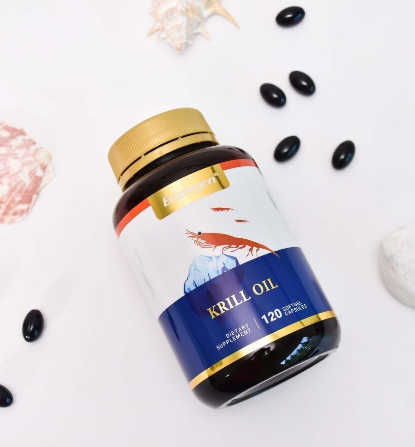 Krill Oil omega 3 supplement for heart, brain and joint health