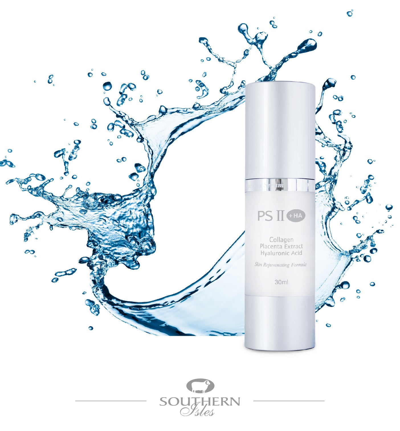 Product image of PSII +Ha Placenta Serum from KiwiCorp – anti-aging serum with hyaluronic acid and placenta extract.