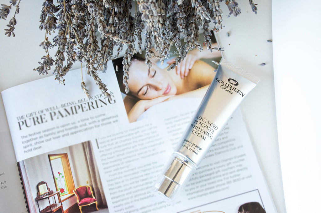 Product image of Advanced Placenta Whitening Cream from KiwiCorp – skin-brightening and anti-aging moisturizer.