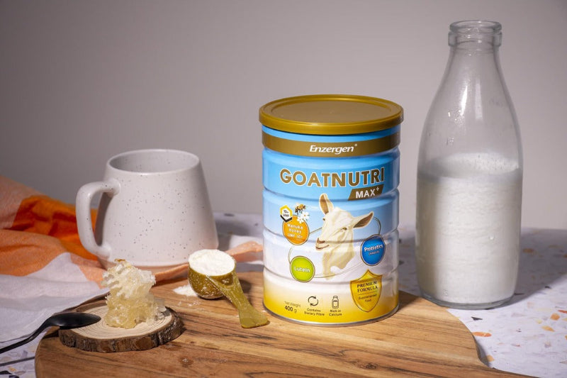 Goatnutri MAX goat milk powder with Manuka honey probiotics and lutein