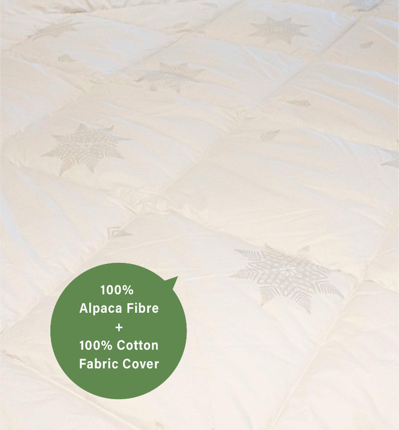 WoolMax 100 percent premium alpaca duvet for warmth and comfort