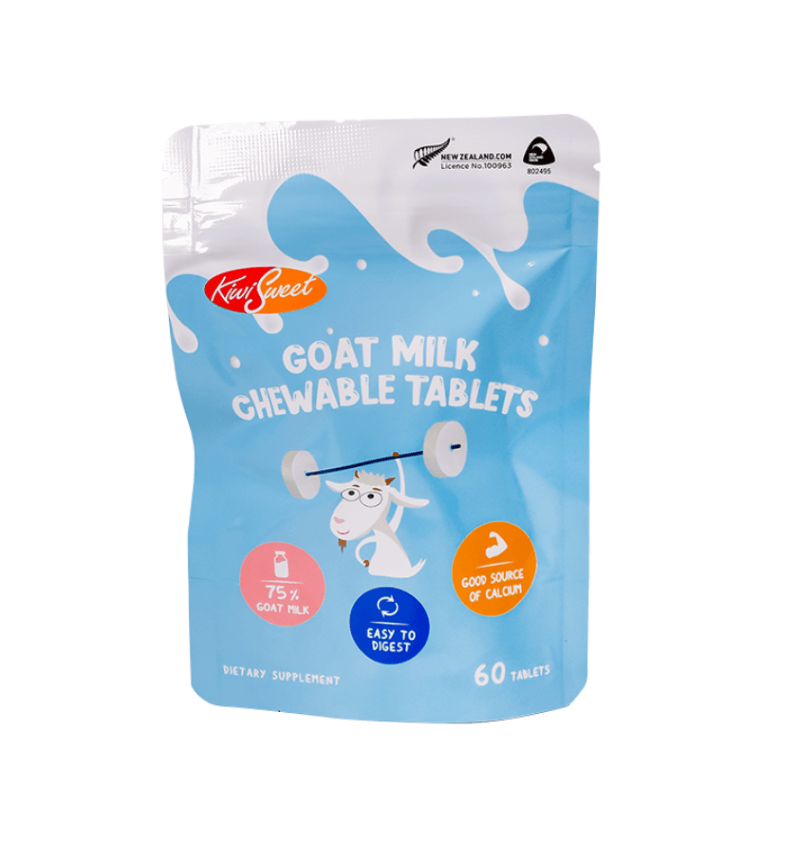 KiwiSweet goat milk chewable tablets for daily nutrition and digestion