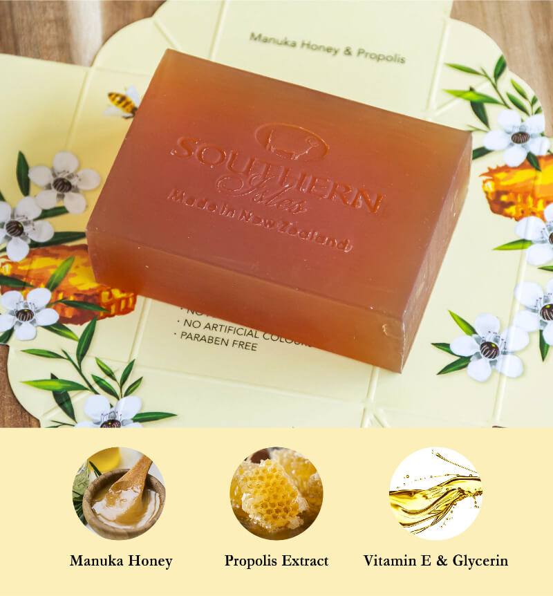 Manuka Honey and Propolis Soap for antibacterial skin