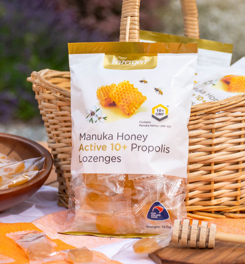 Manuka Honey UMF 10+ Propolis Lozenges for throat and immunity